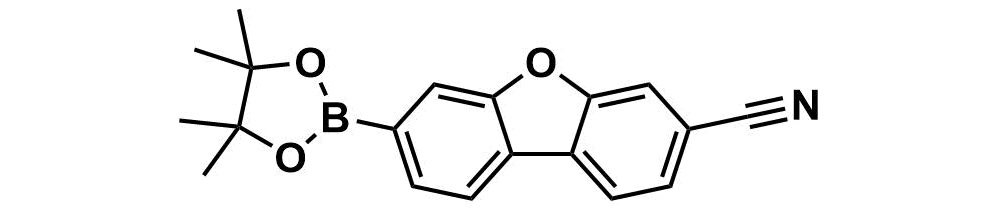 7-(4,4,5,5-tetramethyl-1,3,2-dioxaborolan-2-yl)dibenzo[b,d]furan-3-carbonitrile