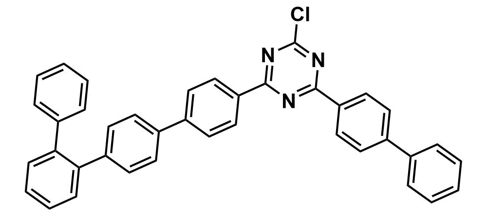 2-([1,1'-Biphenyl]-4-yl)-4-([1,1':2',1'':4'',1'''-quaterphenyl]-4'''-yl)-6-chloro-1,3,5-triazine