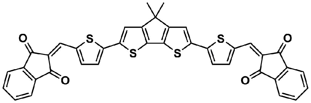 2,2'-(((4,4-dimethyl-4H-cyclopenta[2,1-b:3,4-b']dithiophene-2,6-diyl)bis(thiophene-5,2-diyl))bis(methaneylylidene))bis(1H-indene-1,3(2H)-dione)