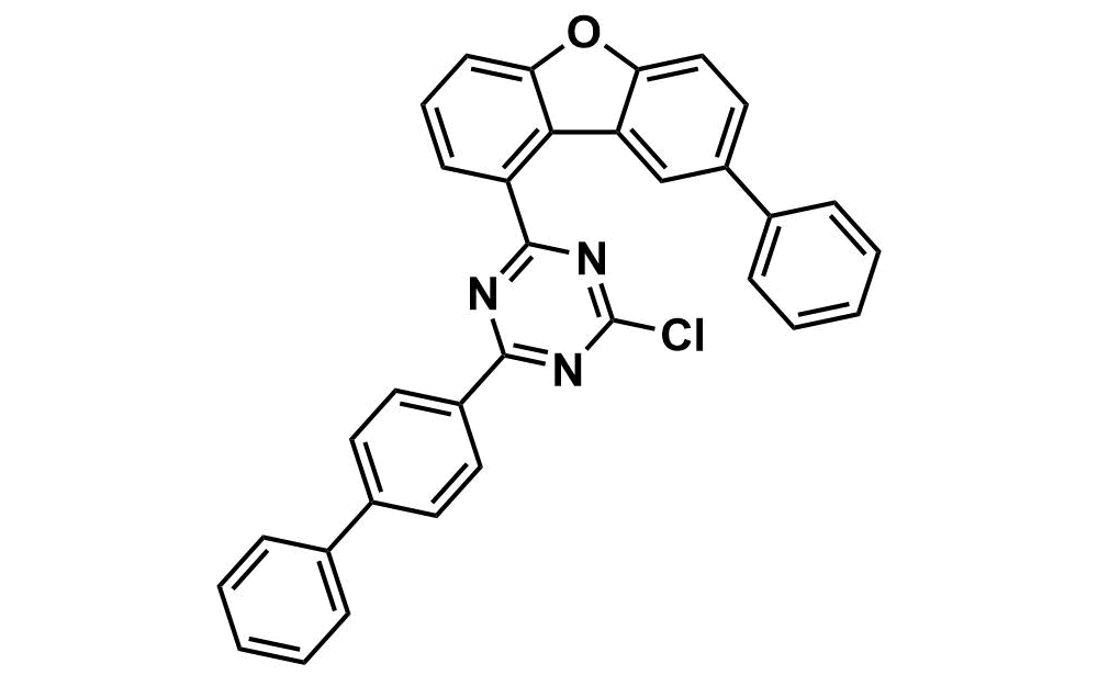2-([1,1'-biphenyl]-4-yl)-4-chloro-6-(8-phenyldibenzo[b,d]furan-1-yl)-1,3,5-triazine (HQ-0676)