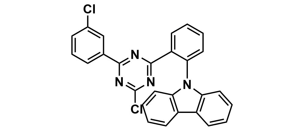 9-(2-(4-chloro-6-(3-chlorophenyl)-1,3,5-triazin-2-yl)phenyl)-9H-carbazole HQ-0763